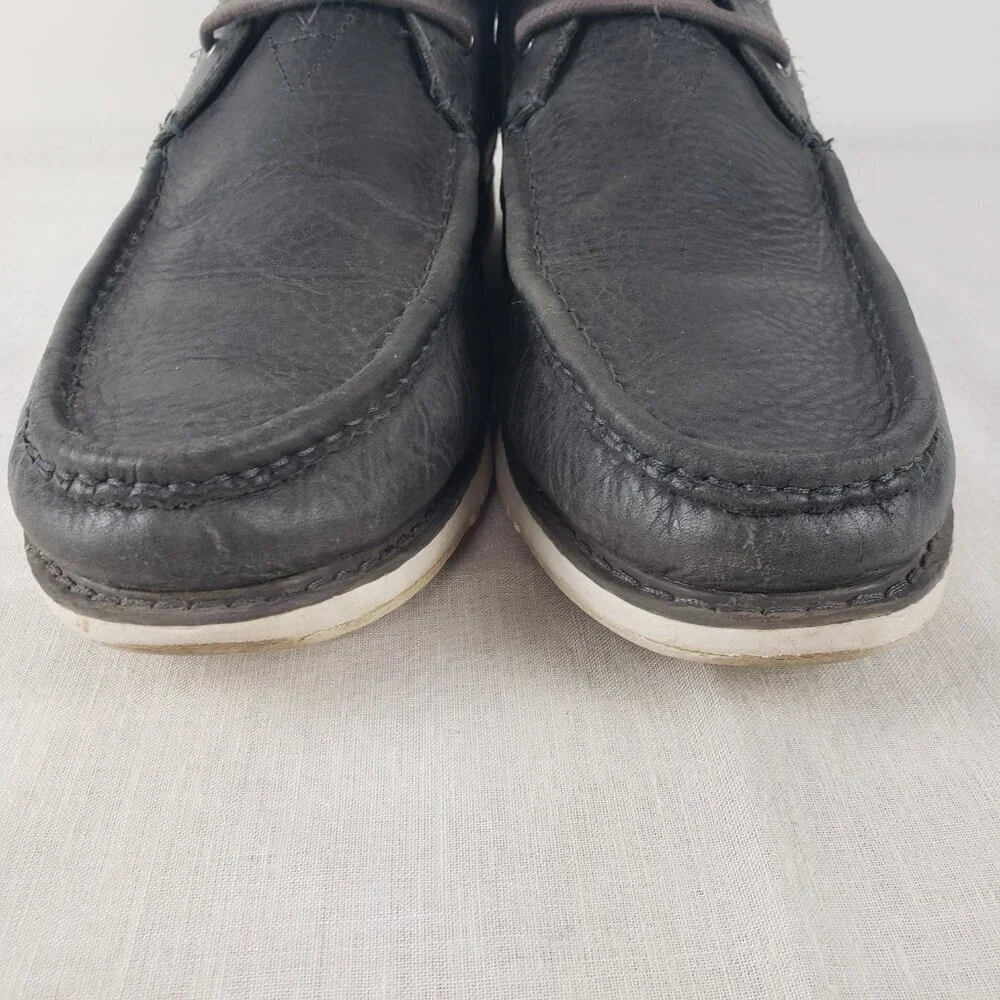 Toms Navi Moc Chukka Boots Mens Size 13 Gray Leather Casual Lace Up Ankle Shoes